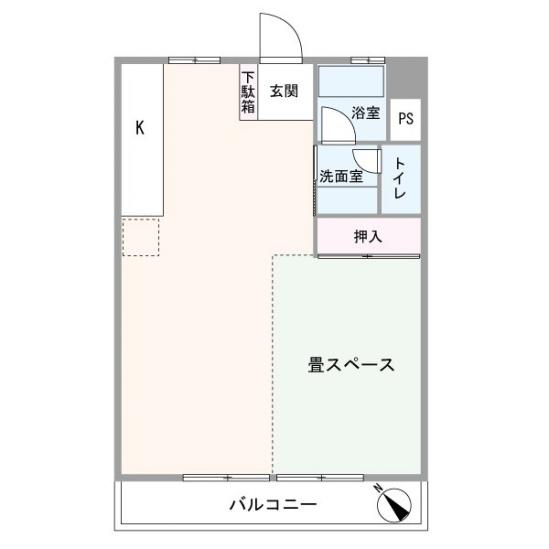 大倉山コーポラス　B棟-1-間取図(平面図)