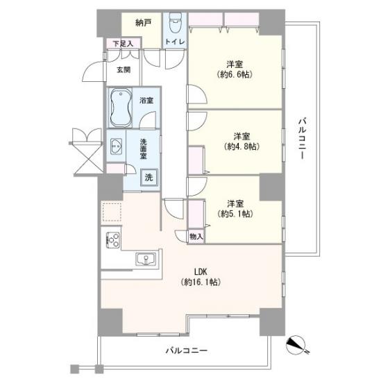 ヨコハマ・シーナリータワー-1-間取図(平面図)