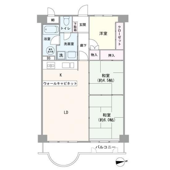 シーアイマンション東戸塚　B棟-1-間取図(平面図)