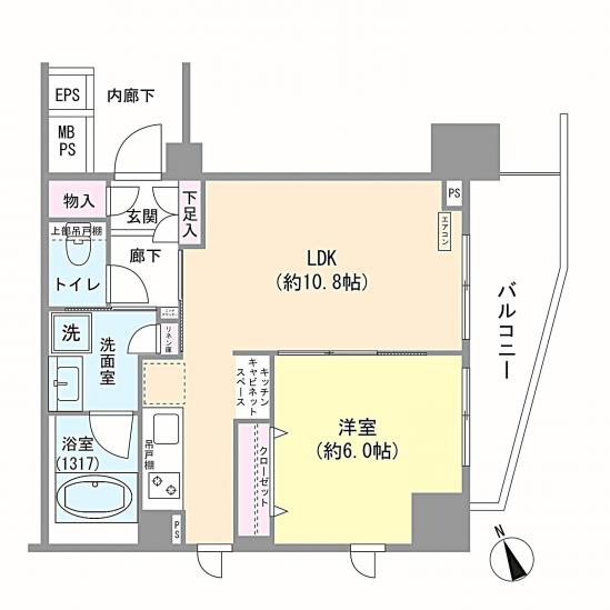 クリオ横浜桜木町ラ・モード-1-間取図(平面図)
