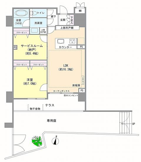 ジュエリアス横浜新子安-1-間取図(平面図)