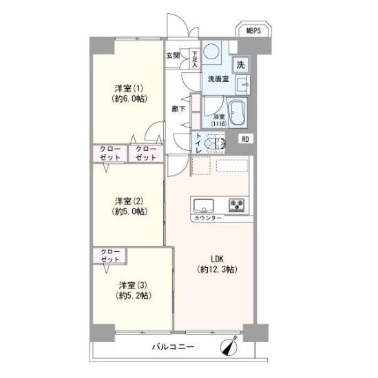 ネオコーポ山下-0-間取図(平面図)