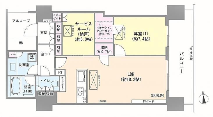 ブルーハーバータワーみなとみらい-1-間取図(平面図)