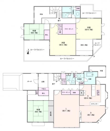 横浜市金沢区釜利谷南４丁目中古戸建-1-間取図(平面図)