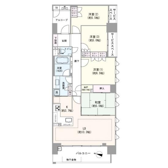グリーンシア川崎京町-1-間取図(平面図)