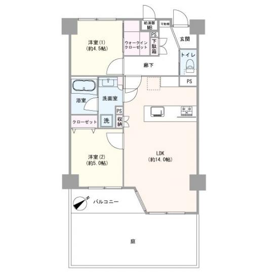 シャンボール生麦-1-間取図(平面図)