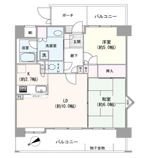 ドエル横浜鶴見-1-間取図(平面図)