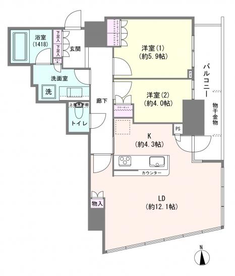 川崎ゲートタワー-1-間取図(平面図)