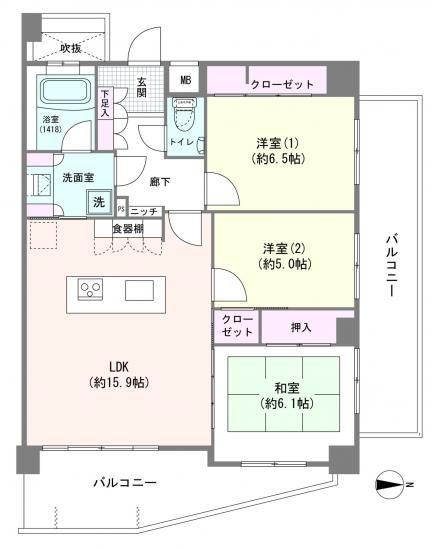 ミオカステーロ青葉台-1-間取図(平面図)
