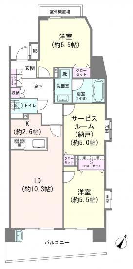 リブゼディライトステージ-1-間取図(平面図)