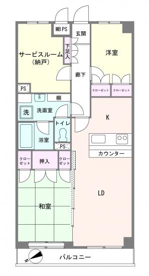 ライオンズマンション宮崎台第３-1-間取図(平面図)