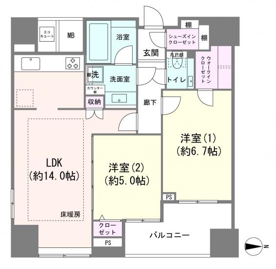 サンクタス川崎タワー-1-間取図(平面図)