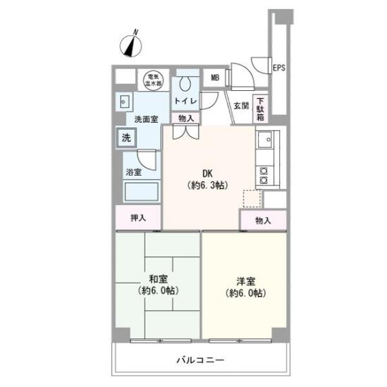 コトー宮前平-1-間取図(平面図)