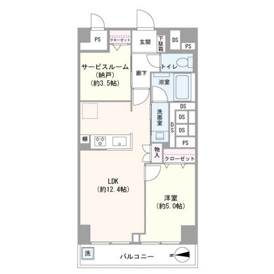 ニックハイム新丸子-1-間取図(平面図)