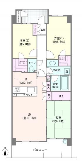 ウインベル川崎-1-間取図(平面図)