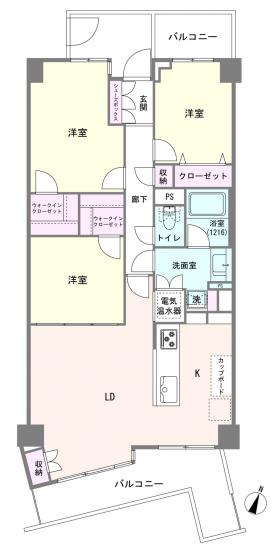 小田公園エルハイツ-1-間取図(平面図)