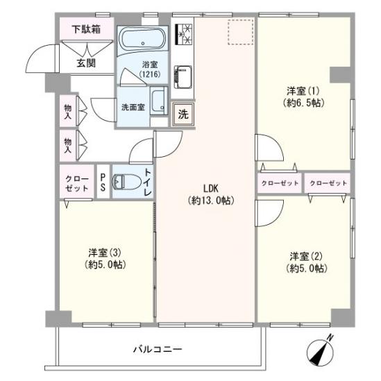 鷺沼スタードエリング-1-間取図(平面図)