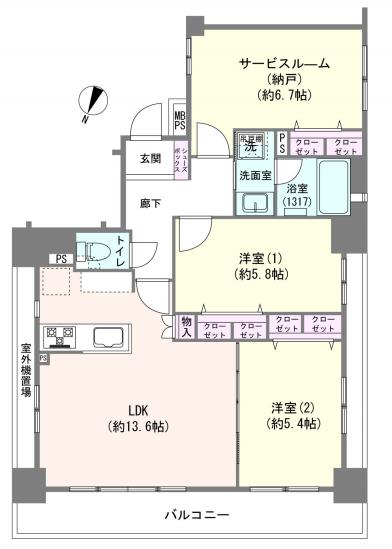 プレジャーガーデン川崎壱番館-1-間取図(平面図)