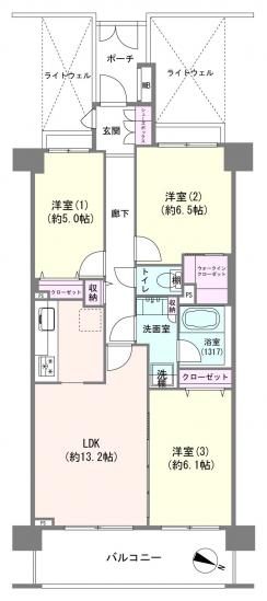 クレッセント鶴見-1-間取図(平面図)