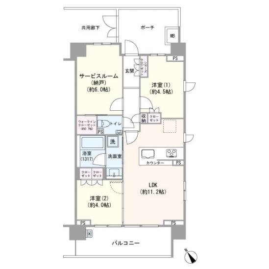 ガーラ・レジデンス川崎プルミエ-1-間取図(平面図)