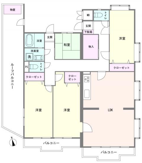 マイキャッスル宮崎台-1-間取図(平面図)