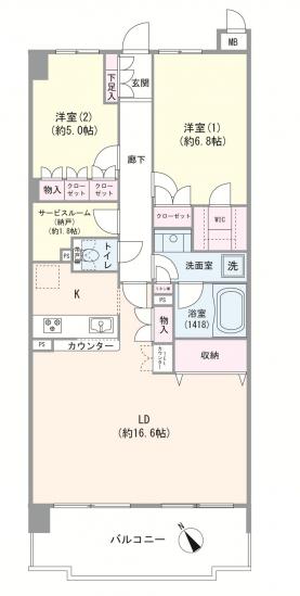 アークプラザ川崎南-1-間取図(平面図)