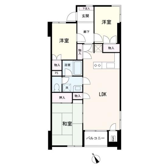 ライオンズマンション川口本町-1-間取図(平面図)