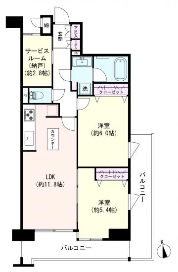 モンファイエ西川口-1-間取図(平面図)