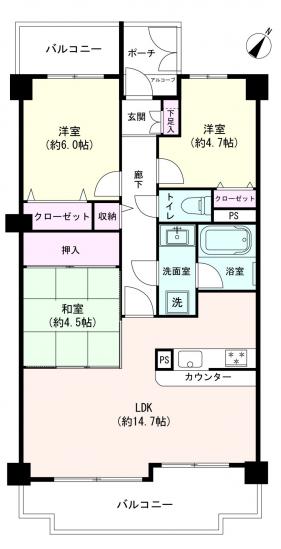 与野パークスクエア-1-間取図(平面図)
