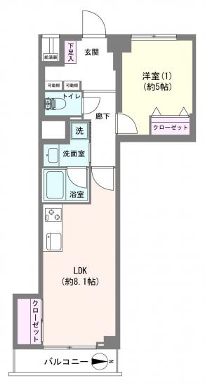 マンション戸田橋-1-間取図(平面図)