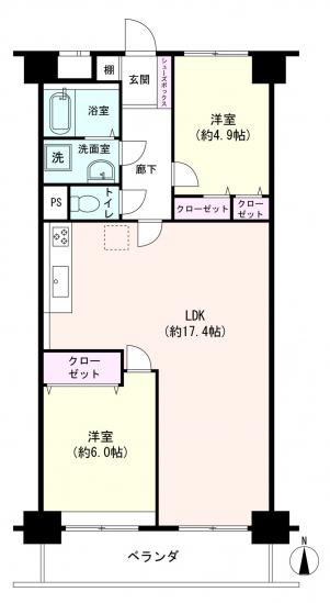 グリーンコーポ川口　Ａ棟-1-間取図(平面図)