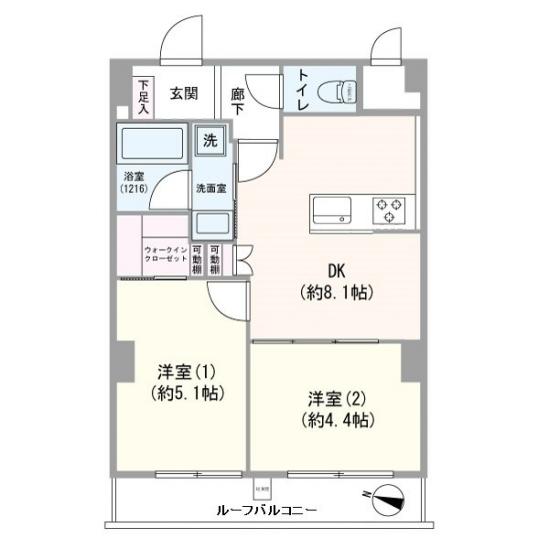 藤和川口本町コープ-1-間取図(平面図)