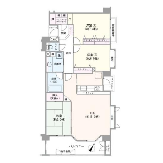 レクセルアベニュー東浦和-1-間取図(平面図)