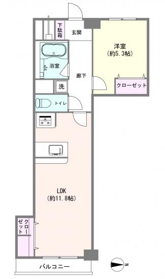マンション戸田橋-1-間取図(平面図)