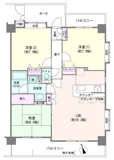 アイディーコート川口-1-間取図(平面図)