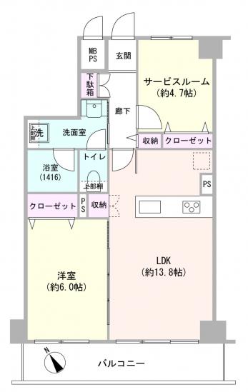 ジェム西川口 No.5-1-間取図(平面図)