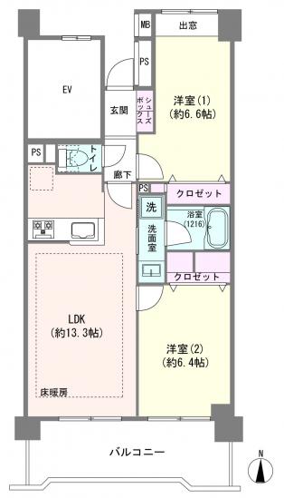 ライオンズマンション西川口シティ-1-間取図(平面図)