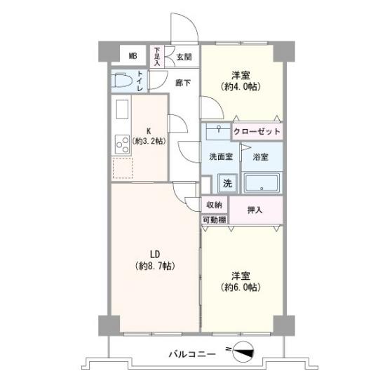 モンシャトー川口-1-間取図(平面図)
