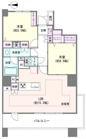 ライオンズプラザ川口-1-間取図(平面図)