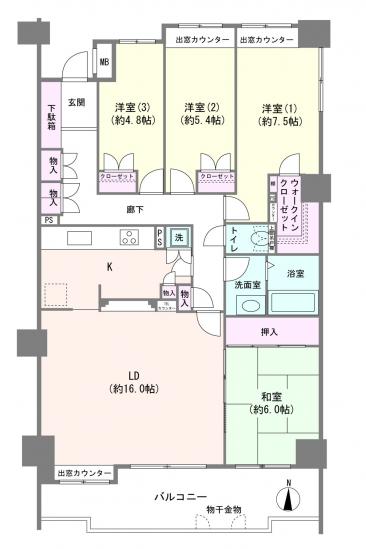 ルネ戸田公園-1-間取図(平面図)