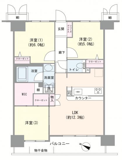 モア・ステージ浦和別所-1-間取図(平面図)