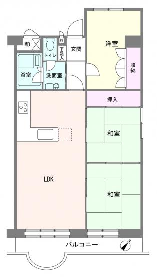 浦和白幡東高層住宅　１号棟-1-間取図(平面図)