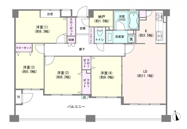 ネオハイツ戸田公園ガーデンタウン-1-間取図(平面図)