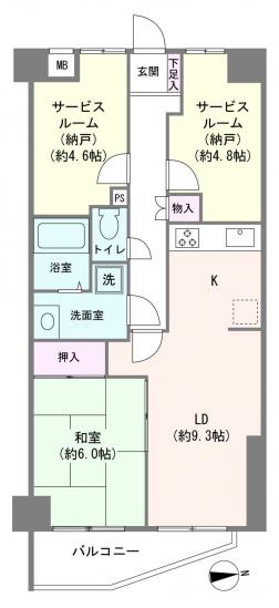サンライフ並木-1-間取図(平面図)