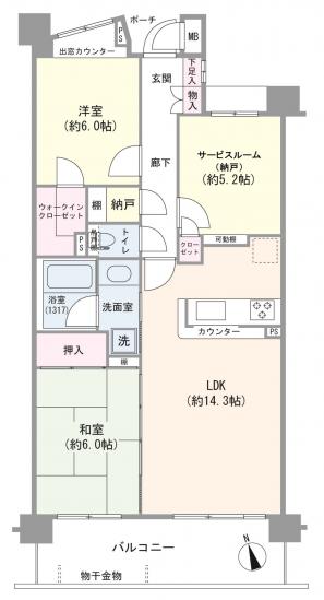 イトーピア川口元郷-1-間取図(平面図)