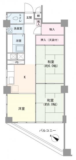 西川口ファミリーマンション-1-間取図(平面図)