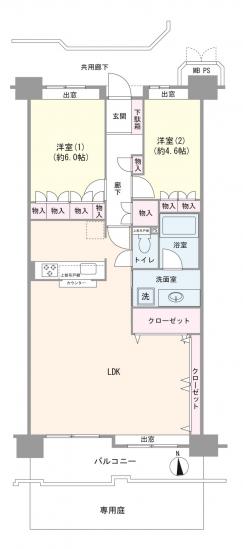 ハイラーク戸田公園-1-間取図(平面図)