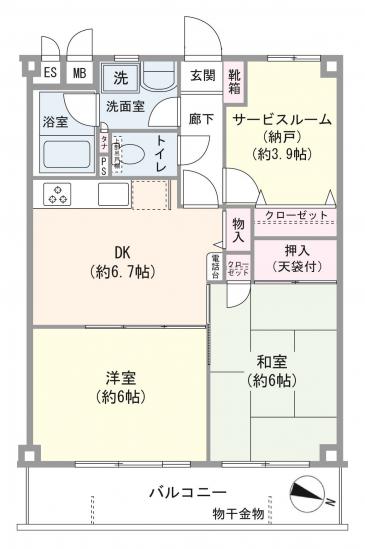 南浦和２3-1-間取図(平面図)