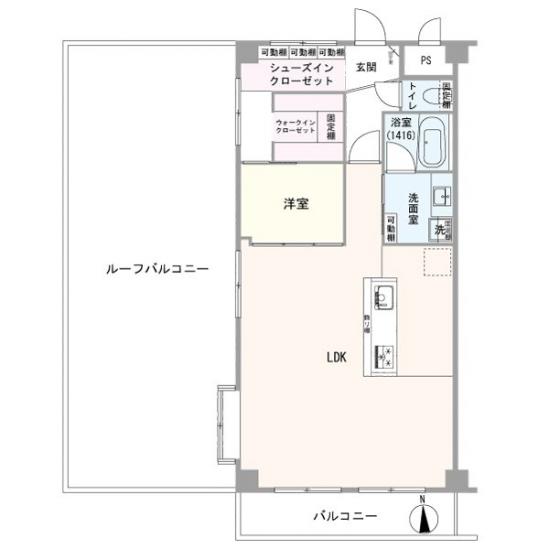 ライオンズマンション川口第8-1-間取図(平面図)
