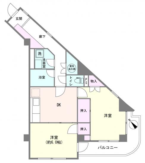 メゾン常盤-1-間取図(平面図)